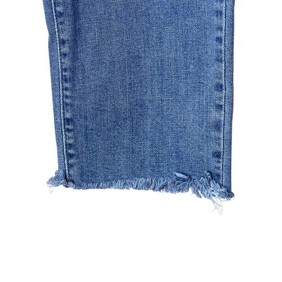 Levis Ribcage Button Fly Straight Leg Jeans Blue Light Wash High Rise Women's 28 - Picture 6 of 10
